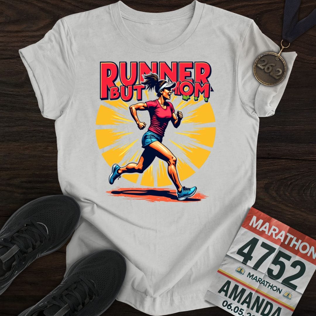 Printify T-Shirt Sport Grey / S Runner But Mom T-shirt