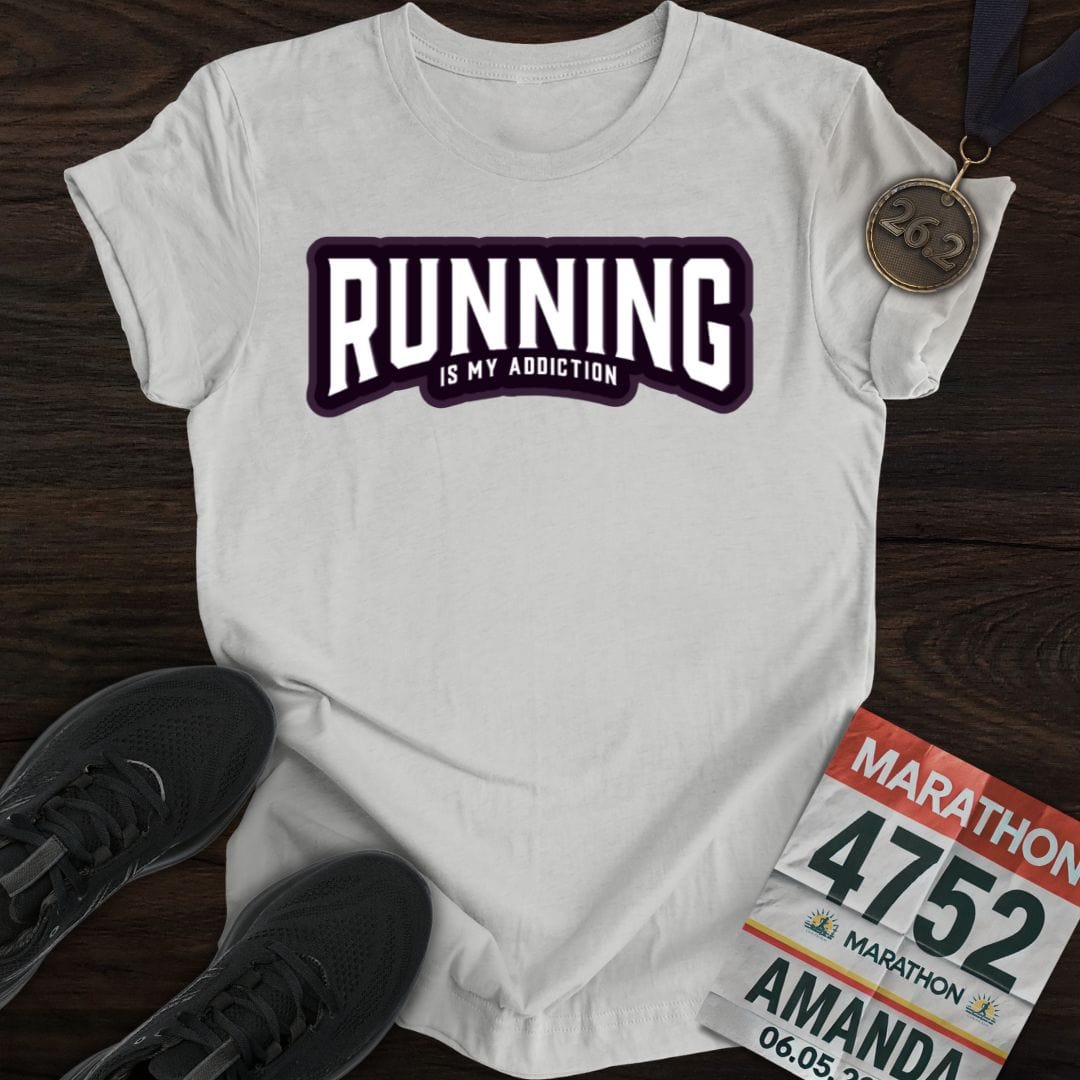 Printify T-Shirt Sport Grey / S Running is my addiction -2- T-shirt