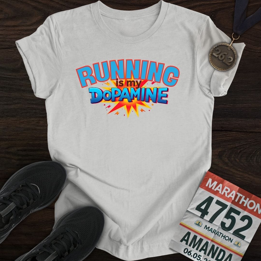 Printify T-Shirt Sport Grey / S Running Is My Dopamine -2- T-shirt