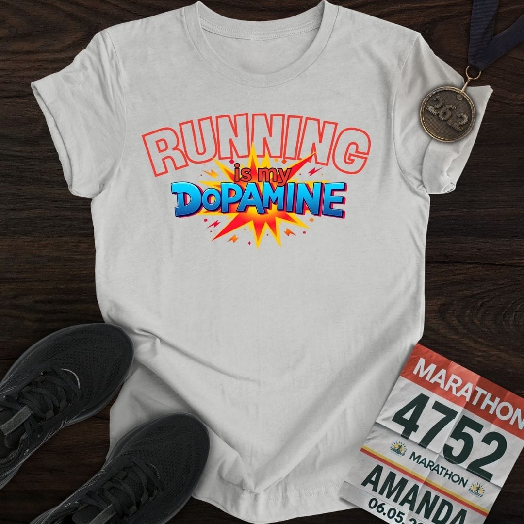 Printify T-Shirt Sport Grey / S Running Is My Dopamine T-shirt
