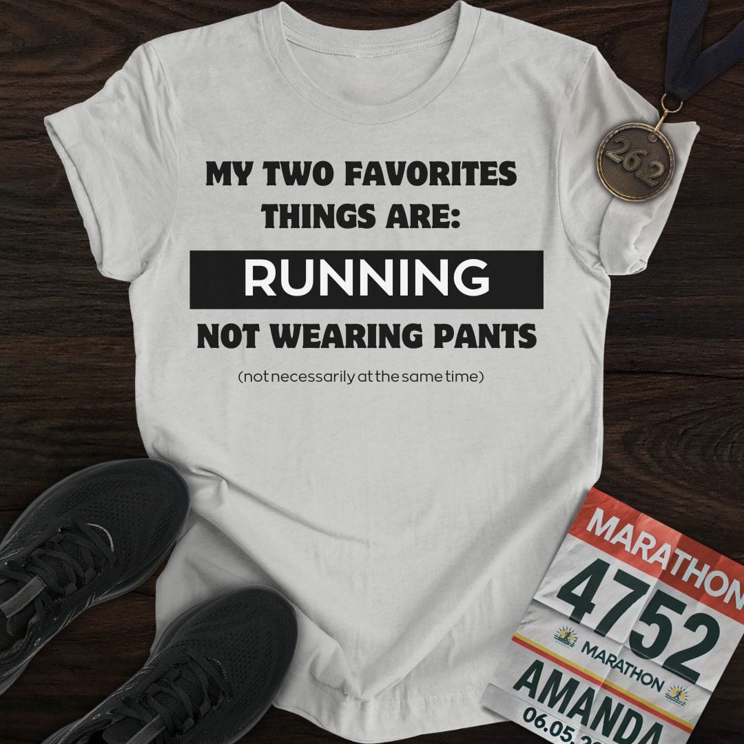 Printify T-Shirt Sport Grey / S Running & Not Wearing Pants T-Shirt