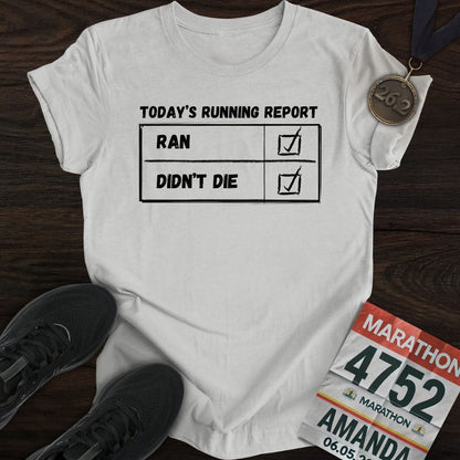 Printify T-Shirt Sport Grey / S Today's Running Report T-shirt