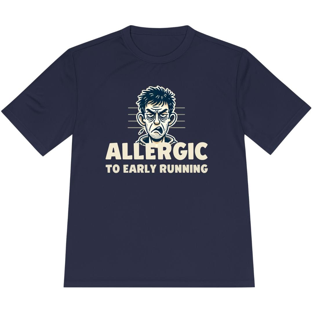Printify T-Shirt True Navy / XS Allergic to Running T-Shirt / Pro