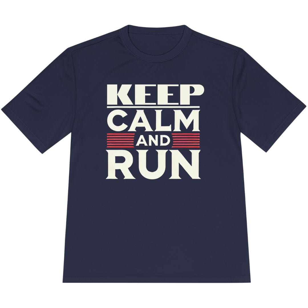 Printify T-Shirt True Navy / XS Keep Calm and Run T-Shirt / Pro
