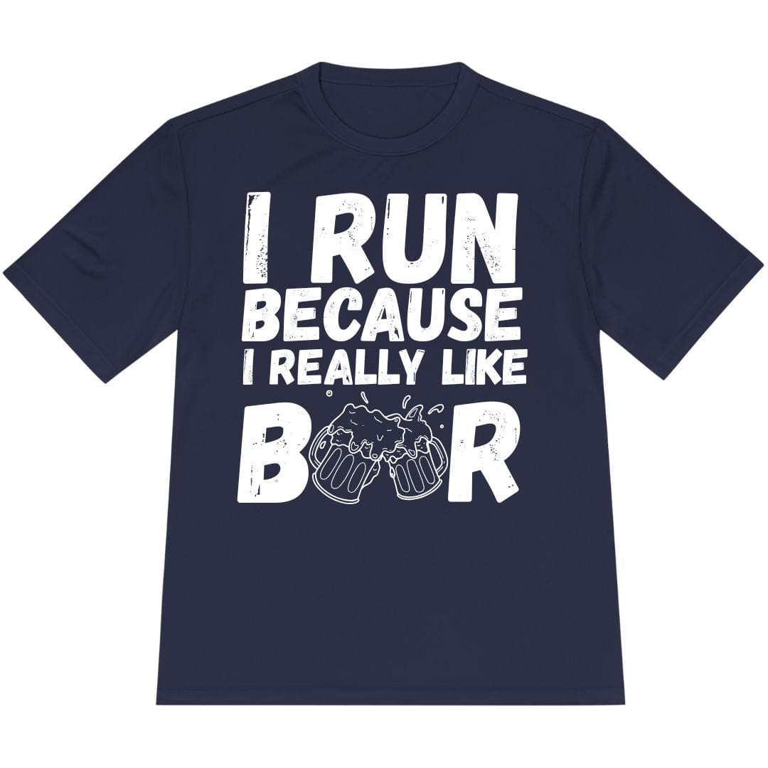 Printify T-Shirt True Navy / XS Like Running or Beer T-Shirt / Pro
