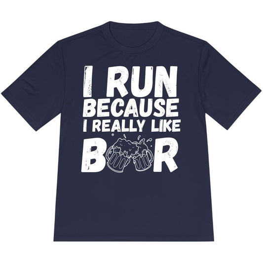 Printify T-Shirt True Navy / XS Like Running or Beer T-Shirt / Pro