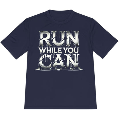 Printify T-Shirt True Navy / XS Run While You Can T-Shirt / Pro