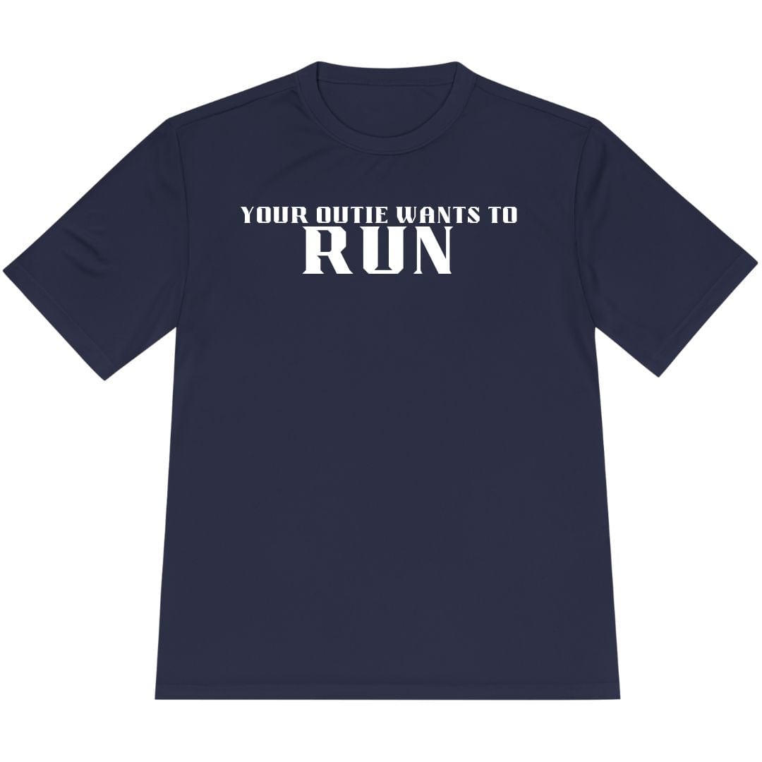 Printify T-Shirt True Navy / XS Your Outie Wants to Run T-shirt / Pro