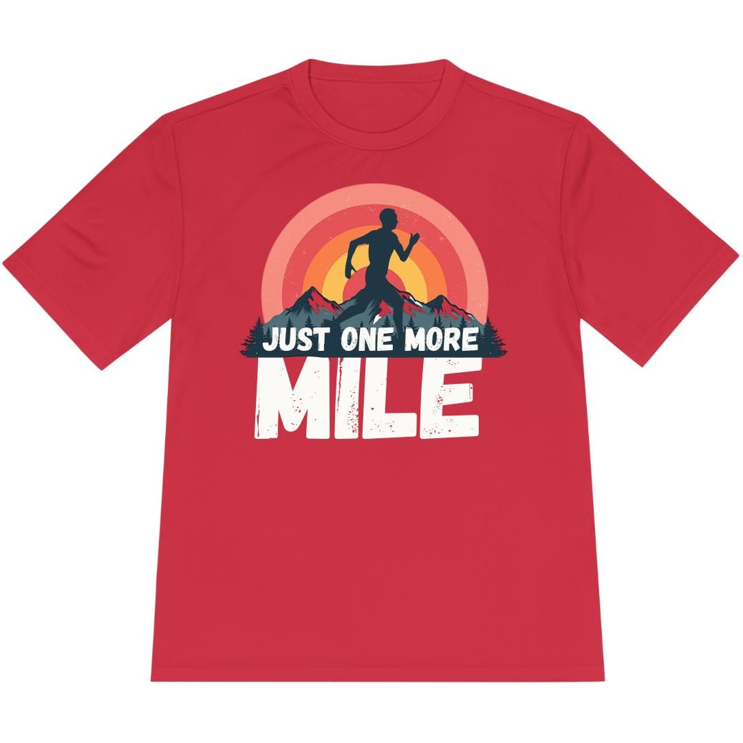 Printify T-Shirt True Red / XS Just One More Mile T-Shirt / Pro