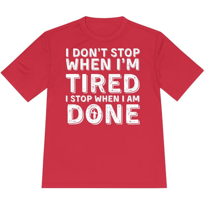 Printify T-Shirt True Red / XS Run ‘Til It’s Done T-Shirt / Pro