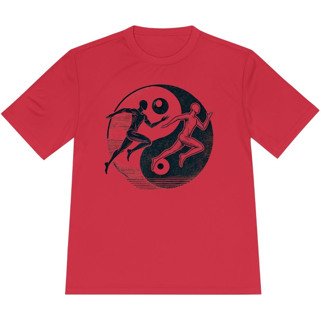 Printify T-Shirt True Red / XS Runners Yin Yang T-Shirt / Pro