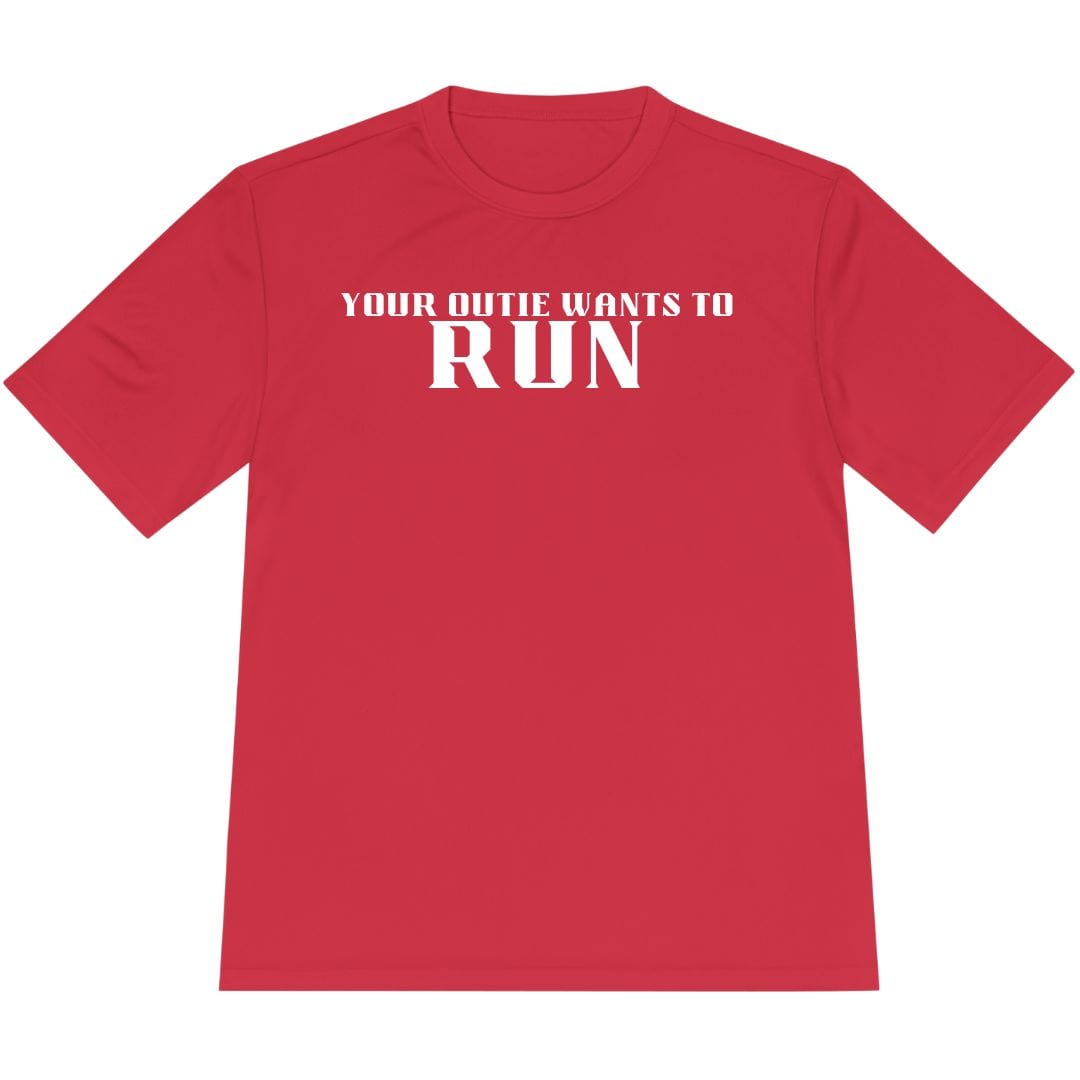 Printify T-Shirt True Red / XS Your Outie Wants to Run T-shirt / Pro