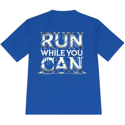 Printify T-Shirt True Royal / XS Run While You Can T-Shirt / Pro