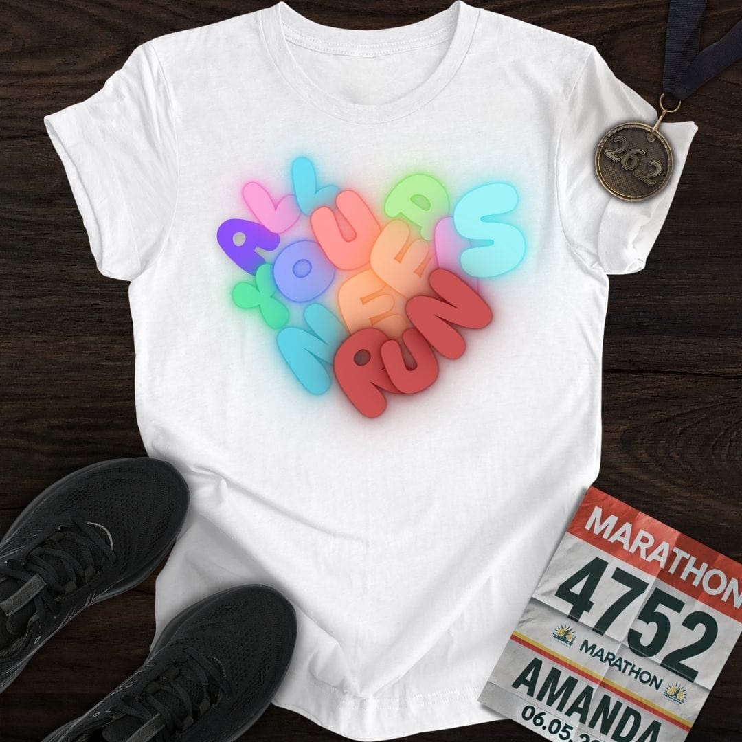Printify T-Shirt White / S All You Need Is Run T-shirt