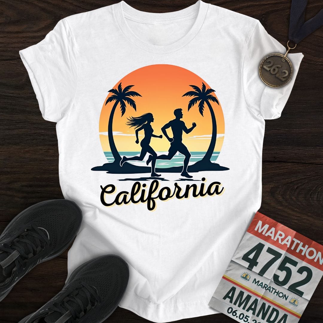 Printify T-Shirt White / S California Runner T-shirt