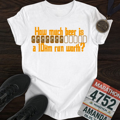 Printify T-Shirt White / S Drink Beer and Run 10KM