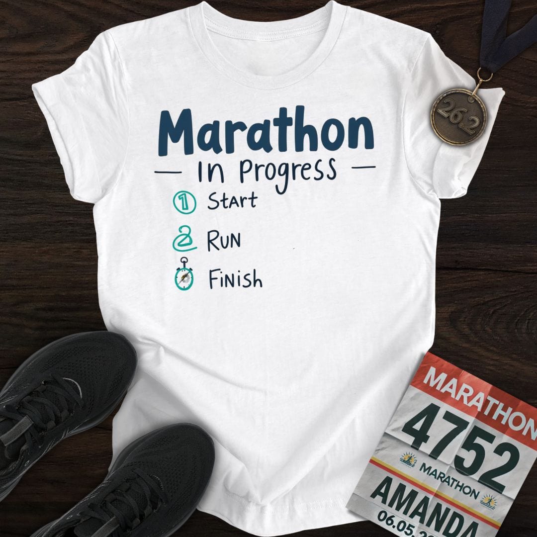 Printify T-Shirt White / S Easy Marathon T-shirt