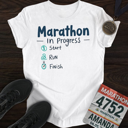 Printify T-Shirt White / S Easy Marathon T-shirt
