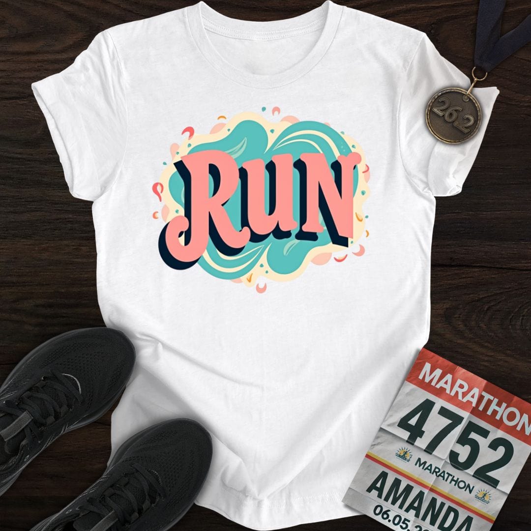 Printify T-Shirt White / S Groovy Run T-shirt