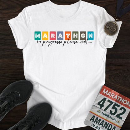 Printify T-Shirt White / S Marathon in progress, please wait...