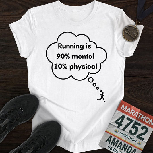 Printify T-Shirt White / S Mental or Physical Running T-Shirt