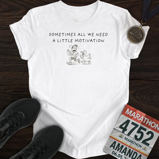 Printify T-Shirt White / S Motivated Like a Duck T-Shirt