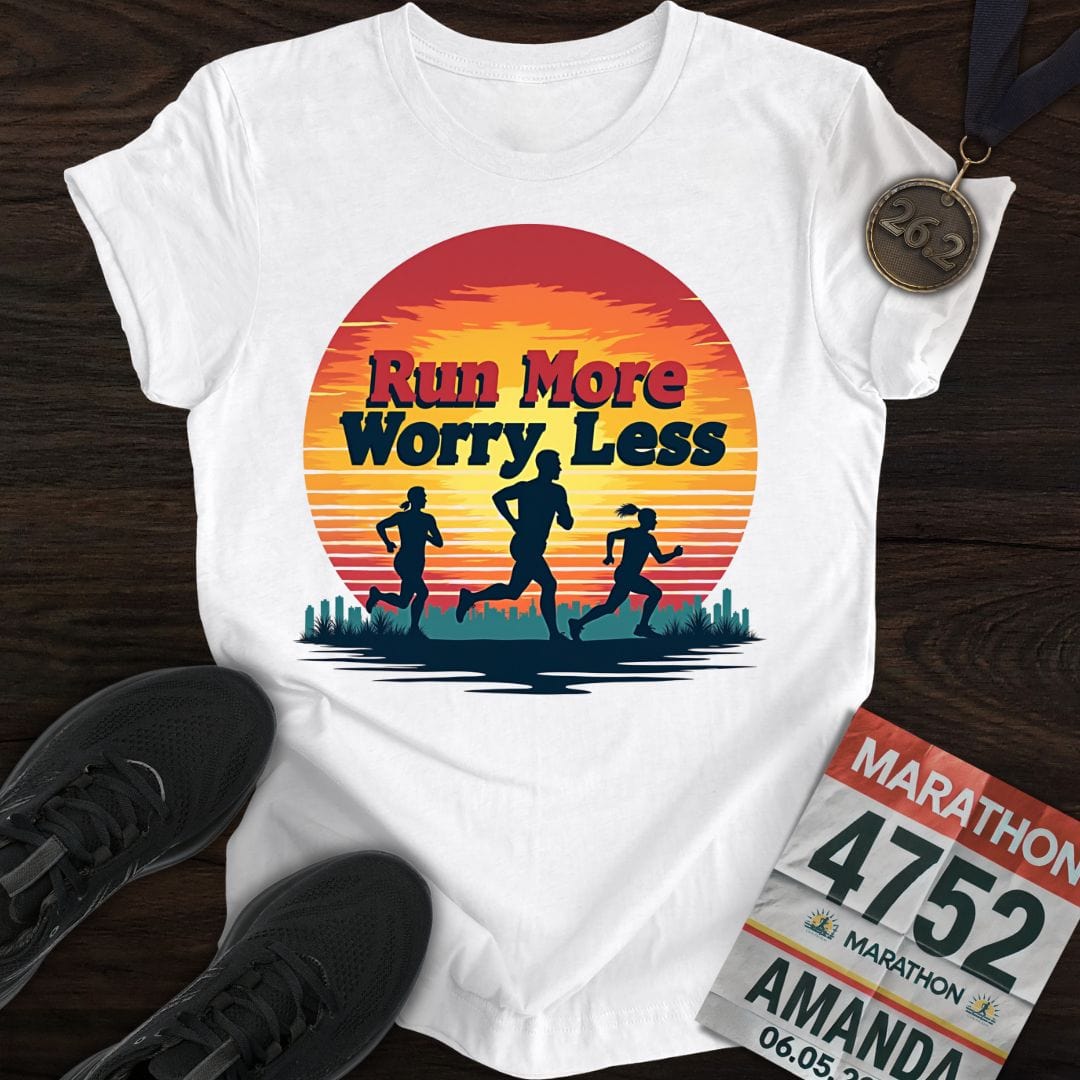 Printify T-Shirt White / S Move More, Stress Less T-shirt