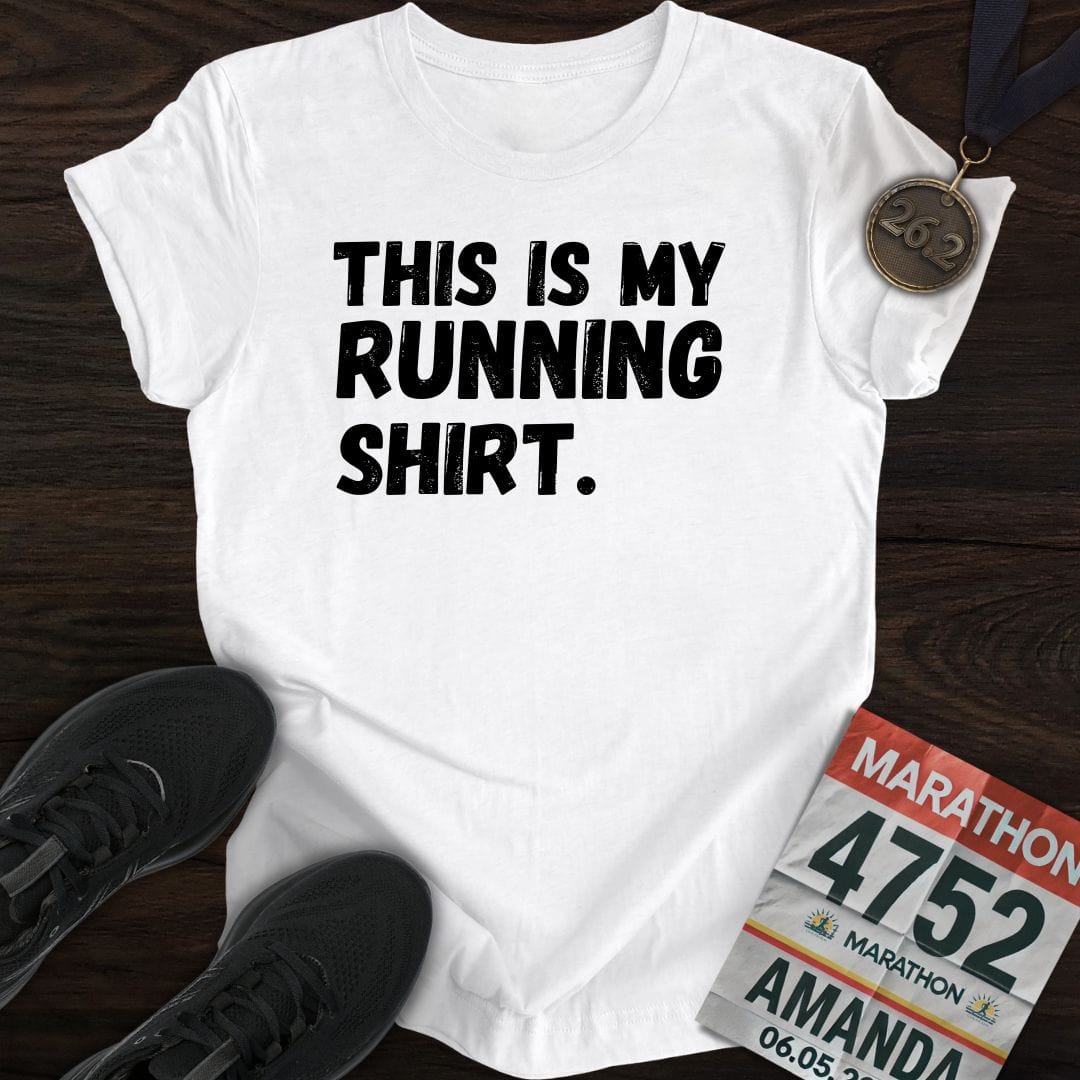 Printify T-Shirt White / S My Running Shirt T-shirt