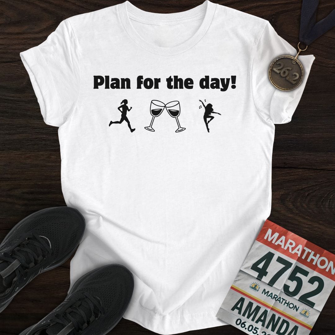 Printify T-Shirt White / S Plan For the Day T-Shirt