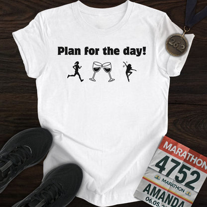 Printify T-Shirt White / S Plan For the Day T-Shirt