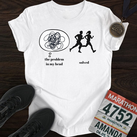Printify T-Shirt White / S Problem Solving Runner T-Shirt