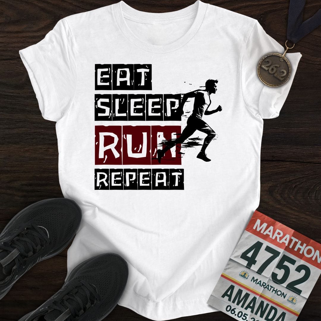 Printify T-Shirt White / S Repeat Runner T-shirt