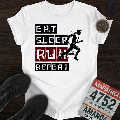 Printify T-Shirt White / S Repeat Runner T-shirt