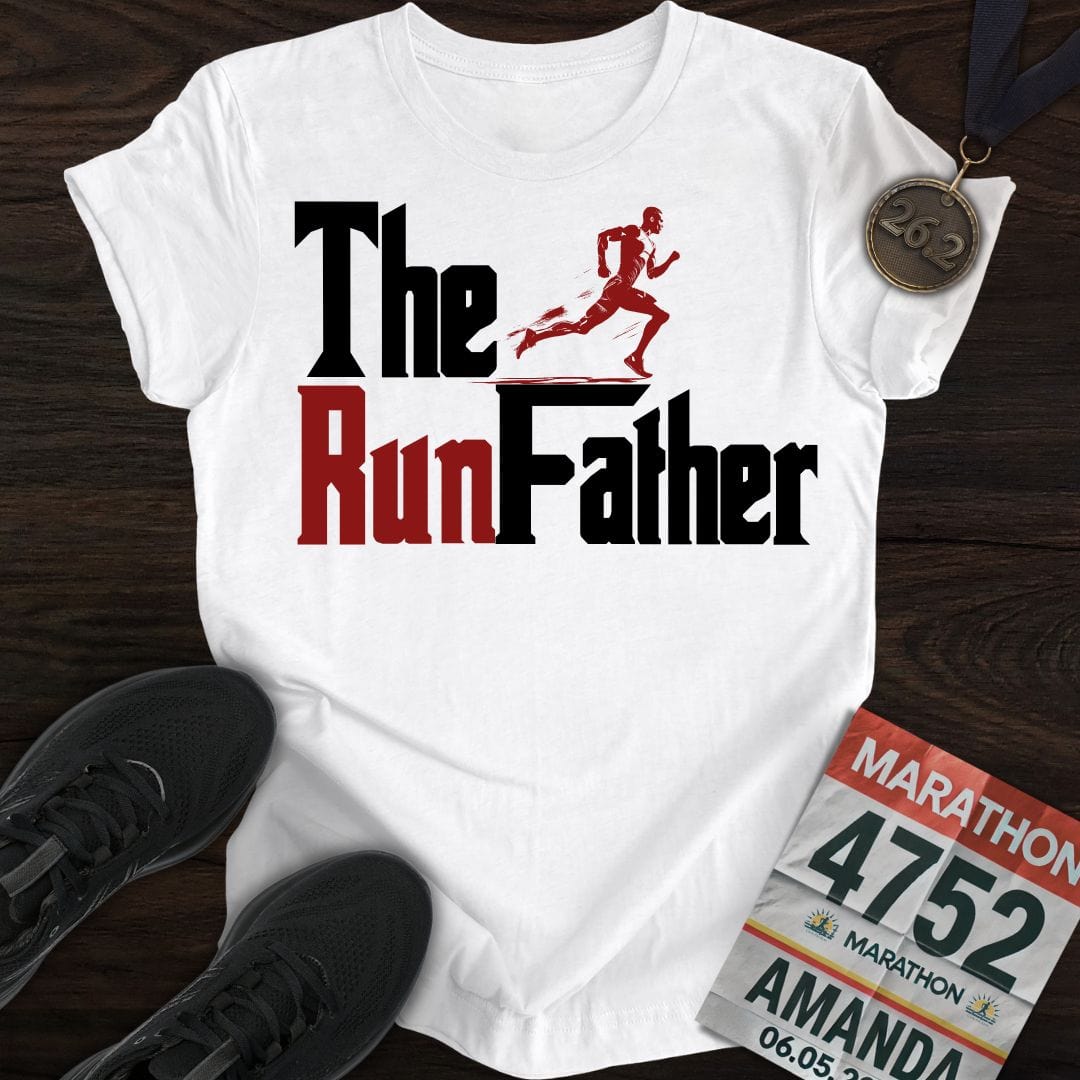 Printify T-Shirt White / S Run Father Run!