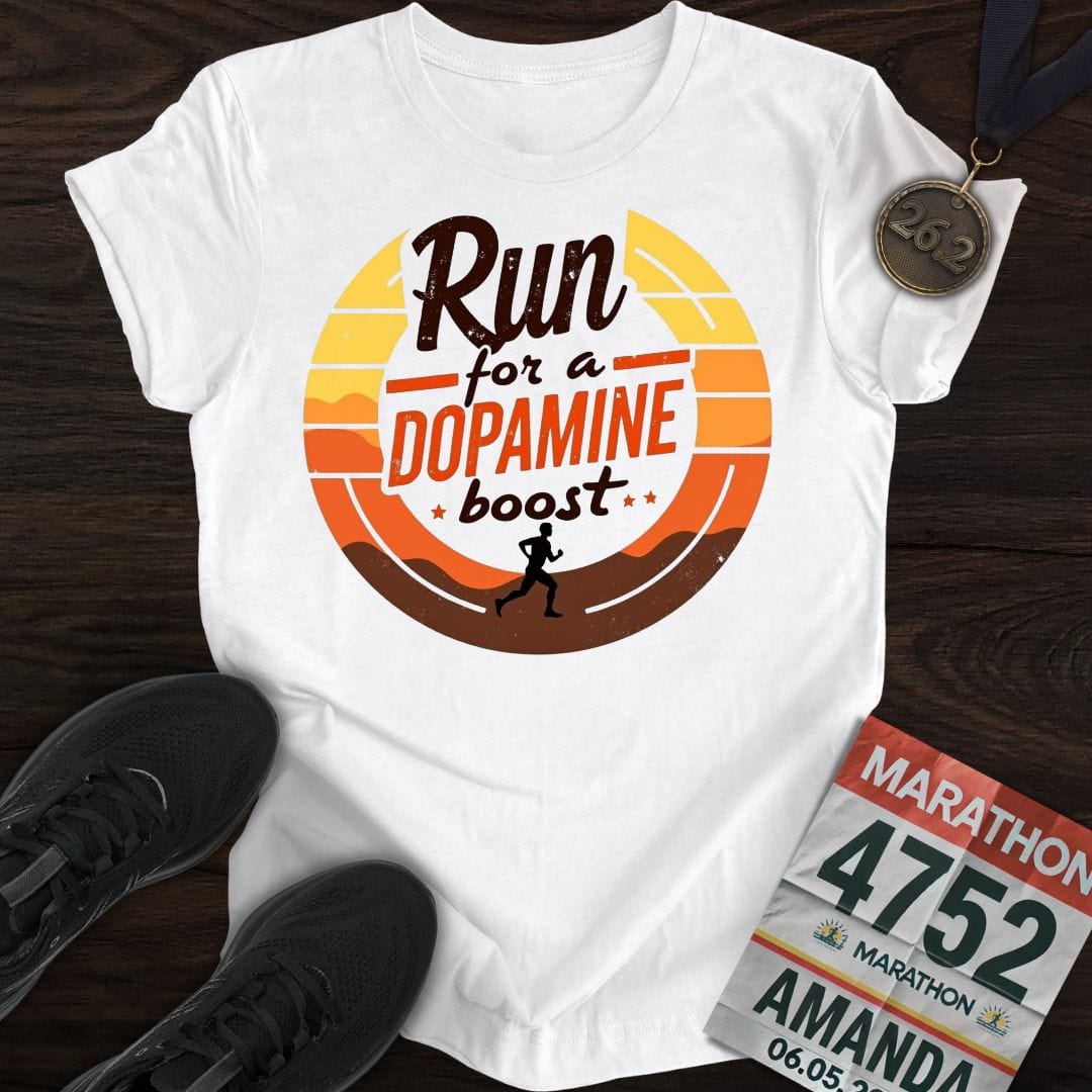 Printify T-Shirt White / S Run For a Dopamine Boost T-shirt