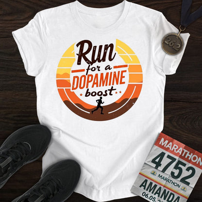 Printify T-Shirt White / S Run For a Dopamine Boost T-shirt