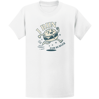 Printify T-Shirt White / S Run For Burger T-Shirt