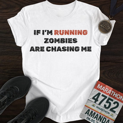 Printify T-Shirt White / S Run From Zombies T-Shirt