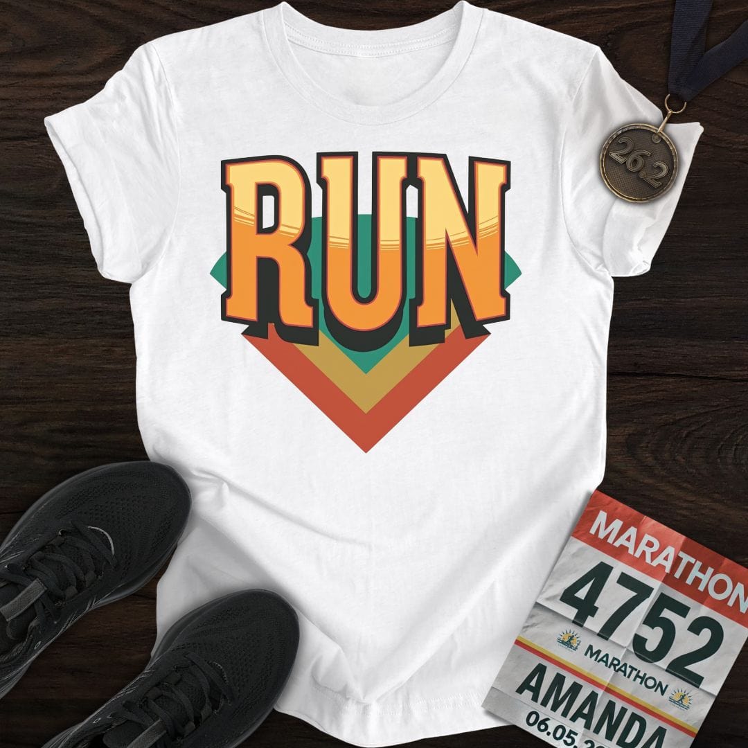 Printify T-Shirt White / S Run Strong T-shirt