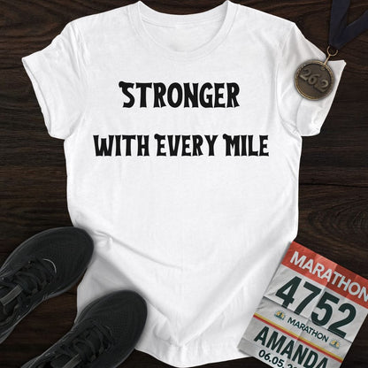 Printify T-Shirt White / S Run Stronger T-Shirt