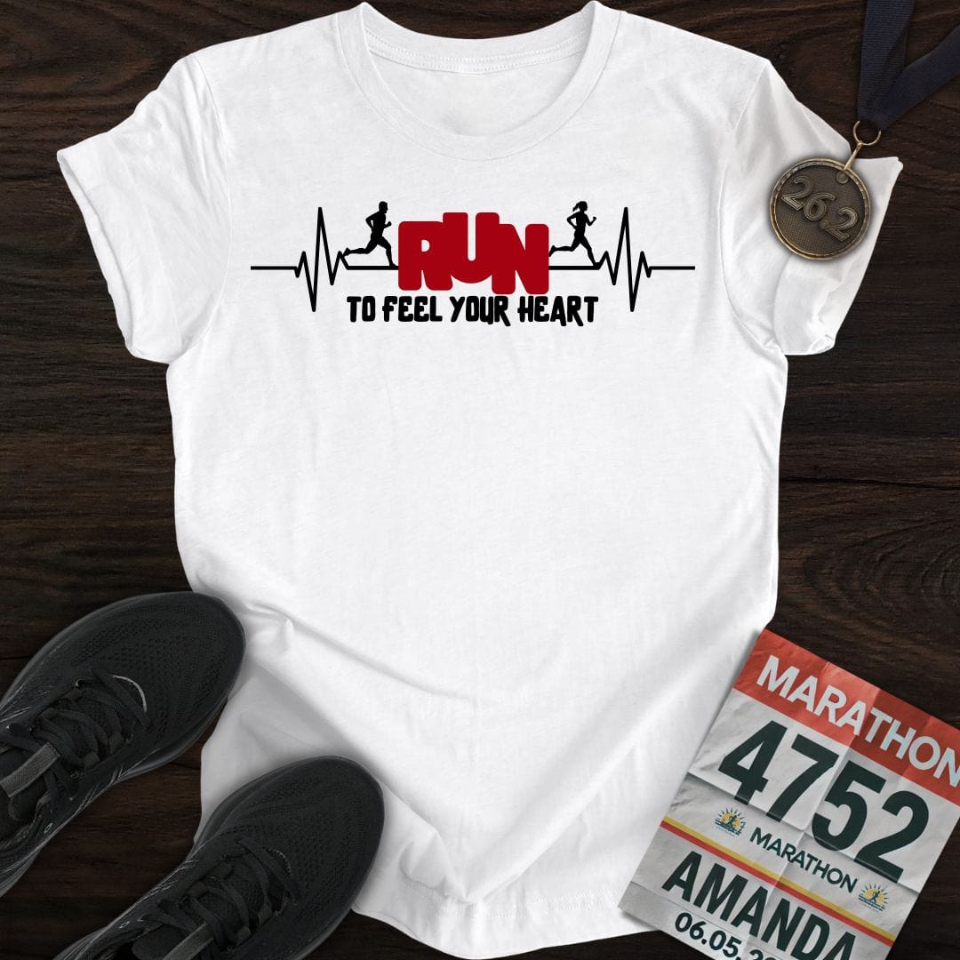 Printify T-Shirt White / S Run to Feel Your Heart T-shirt
