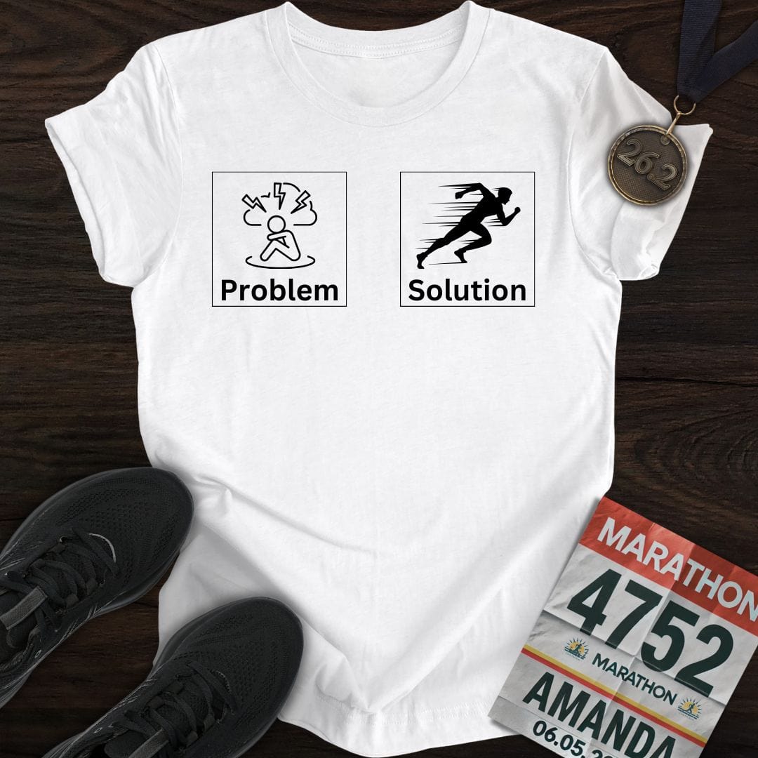 Printify T-Shirt White / S Run to Resolve T-shirt
