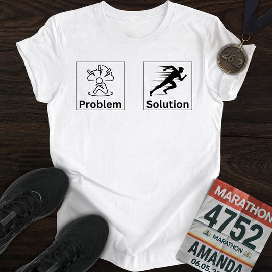 Printify T-Shirt White / S Run to Resolve T-shirt
