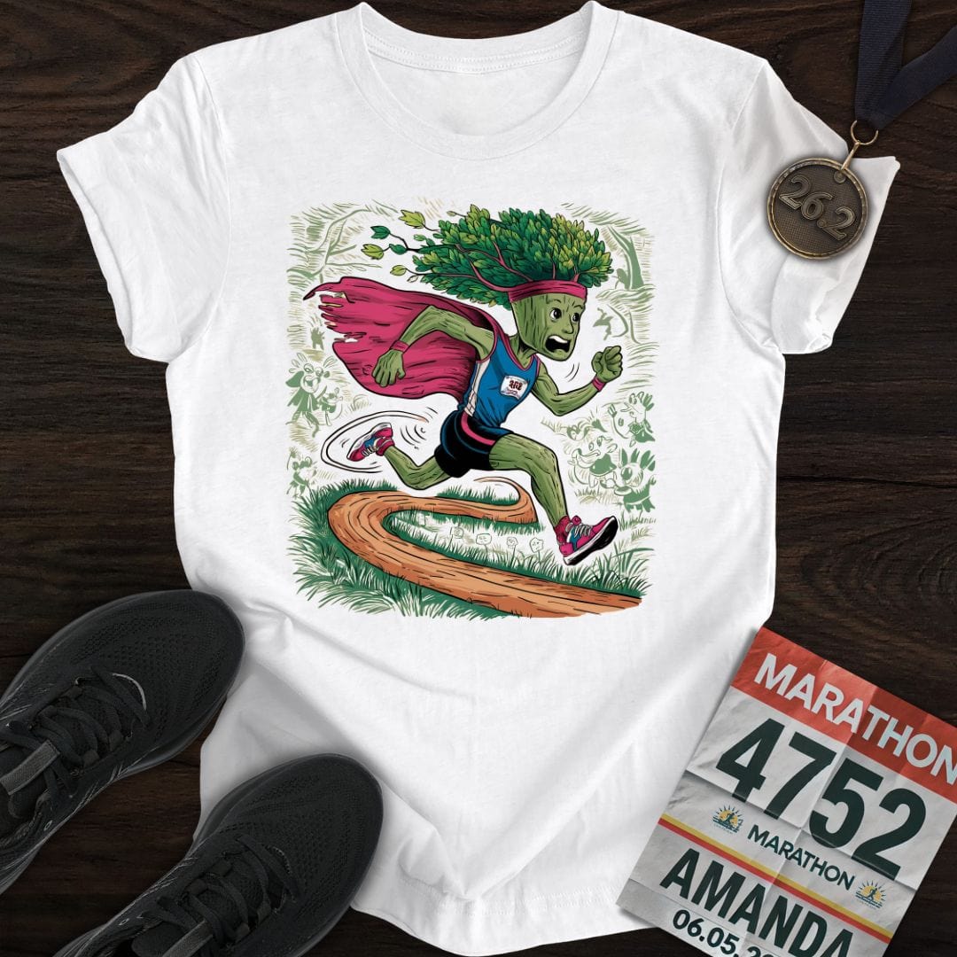 Printify T-Shirt White / S Run Tree Run T-Shirt