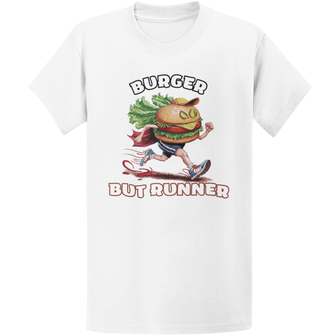 Printify T-Shirt White / S Runner Burger T-Shirt