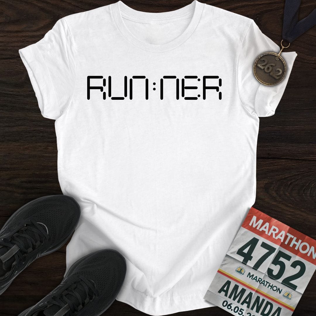 Printify T-Shirt White / S Runner O'Clock T-shirt