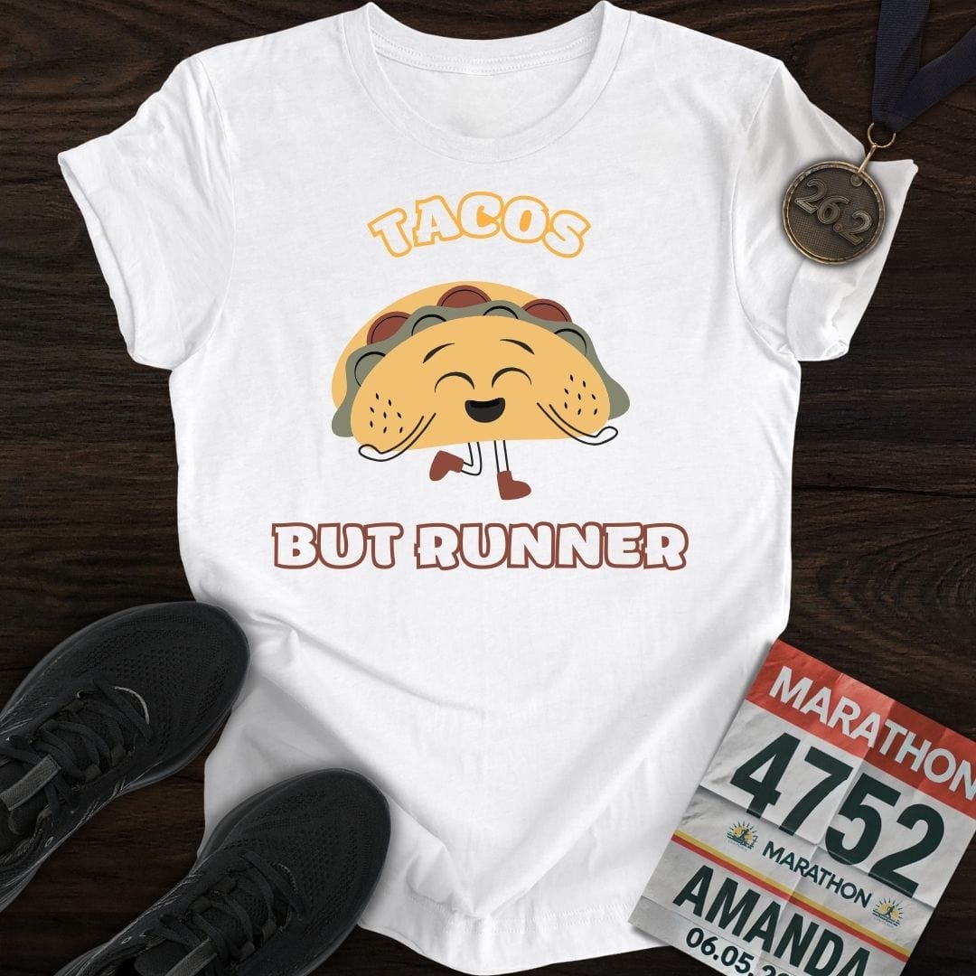 Printify T-Shirt White / S Runner Tacos T-Shirt
