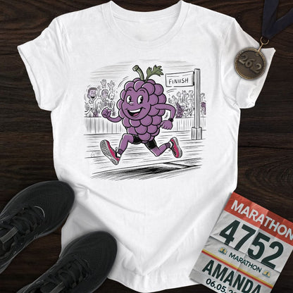 Printify T-Shirt White / S Running Grapes T-Shirt