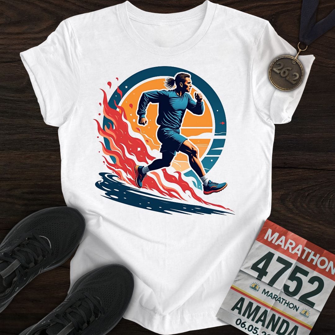 Printify T-Shirt White / S Running Man T-shirt