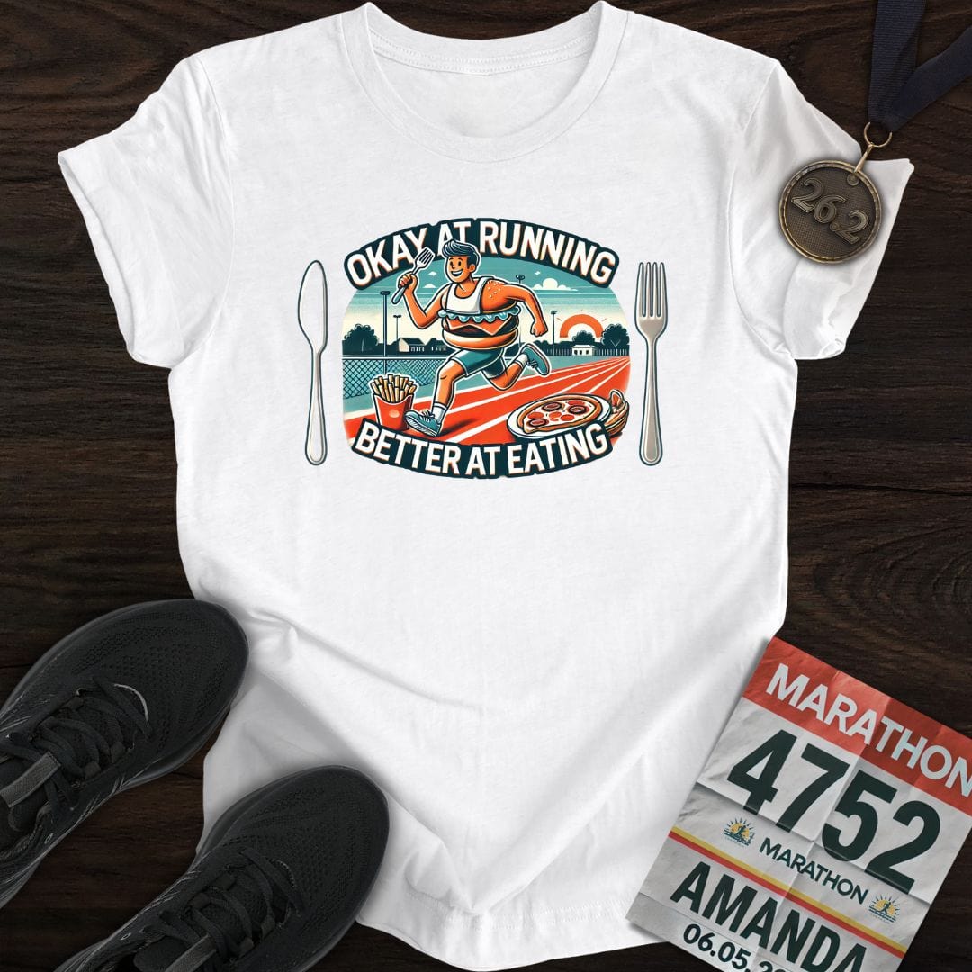 Printify T-Shirt White / S Running or Eating T-Shirt